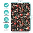 thumbnail image 5 of Psychedelic Mushroom Pet Food Mat - Trippy Absorbent Dog Bowl Mat - Non-Slip Waterproof Base - Neon Colors - Easy Clean Spill Catcher for Floors, 5 of 5