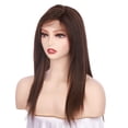 thumbnail image 6 of Onedor 22Inch Premium Japanese High-Temperature Fiber Synthetic Hair 130% Density Straight Lace Front Side Part Long Wigs (Medium Brown Evenly Blended with Warm Medium Brown-RL6/8) …, 6 of 7