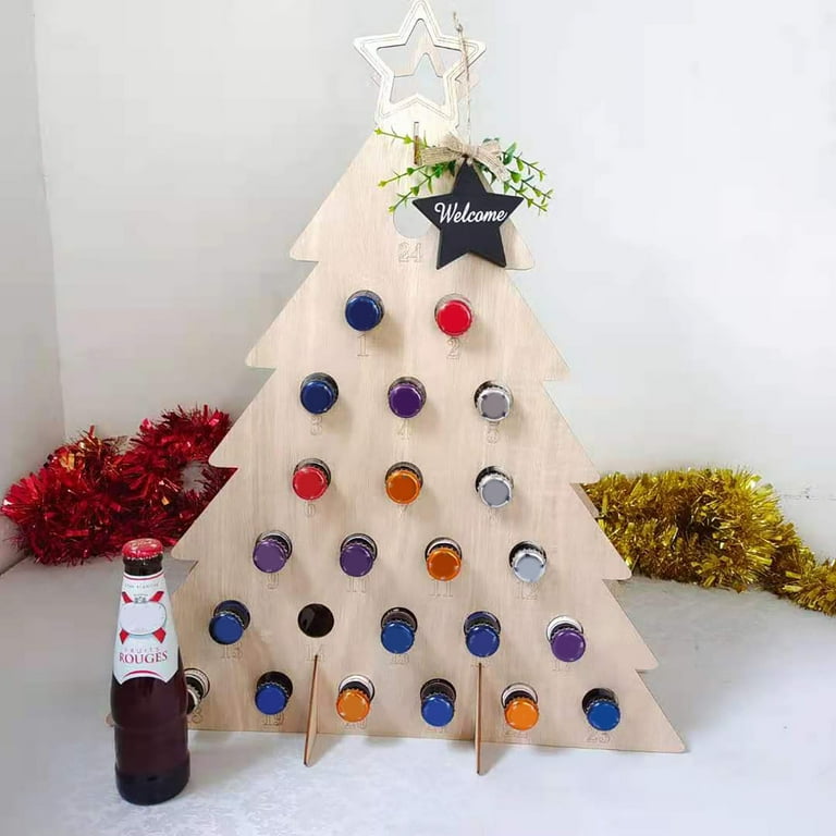 CChristmas Tree-Adult Advent Calendar/Holiday Wine Rack, Wine And Spirits -  Walmart.com