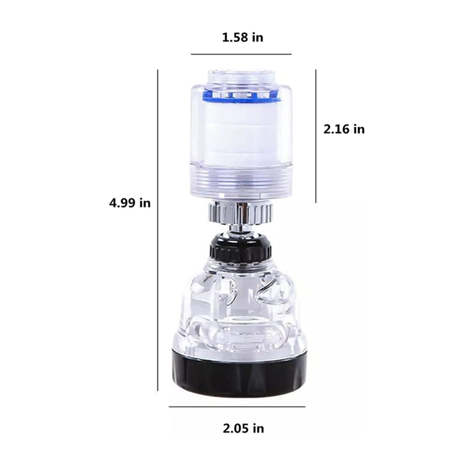Rotating Faucet Filter Kitchen Chlorine Removal Tap Aerator Anti-splash Bathroom Water Saving Tap Nozzle Water Purification ,Easy to Use