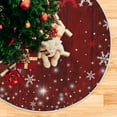 thumbnail image 5 of SKYSONIC Christmas Christmas Tree Skirt Home Decoration Large Round Christmas Tree Skirt for Holiday Party Home Christmas Day Ornaments 35.4 Inch, 5 of 6
