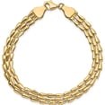 thumbnail image 4 of 14K Yellow Gold Jbsp's Polished Fancy Link Bracelet Made In Turkey lf1307-7.5, 4 of 6