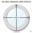 thumbnail image 3 of 24" Blush/Rose Gold Mosaic Framed Wall Mirror, Round Crackled Glass Mosaic Wall Mirror by DecorShore, 3 of 5
