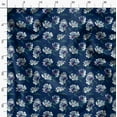 thumbnail image 3 of Soimoi Florals Print, Poly Taffeta Fabric, Decor Sewing Fabric by The Yard 56 Inch Wide, Decorative Fabric for Outdoor Upholstery, Umbrellas and Home Accents, Navy Blue & Green, 3 of 6