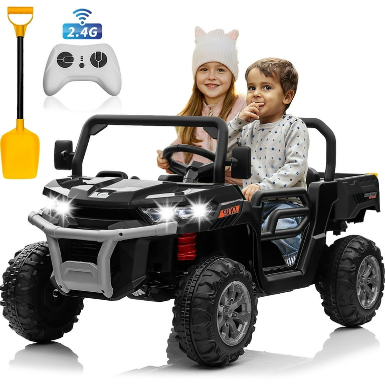 Joyracer 2 Seater 24V UTV Electric Car with Remote 2x200W USB MP3 Black Walmart