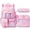 Pink Blue, variant on 3-Piece Kawaii Backpack Set - Lightweigt Water Resistant Daypacks Travel Bookbag, Purple Blue