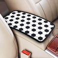 thumbnail image 2 of Bingfone Car Four-Season Universal Armrest Box Mat,Car Armrest Seat Cover Soft Leather Waterproof Armrest Cover Center Console Mat-Soccer Ball, 2 of 7
