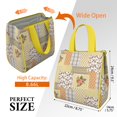 thumbnail image 3 of Pioneer Flower Floral Print Pattern Insulated Lunch Bag for Women & Adults,Large Portable Soft Cooler Lunch Bag,Thermal Food Storage Tote with Pearl Cotton,8.66L,8.75x5.75x9.5 Inch, 3 of 6
