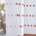 thumbnail image 3 of Burgundy and White Boho Shower Curtain Color Block Striped Fabric Shower Curtains for Bathroom Ombre Modern Luxury Waterproof with Hooks 36"W x 72"L (Pack of 1), 3 of 6