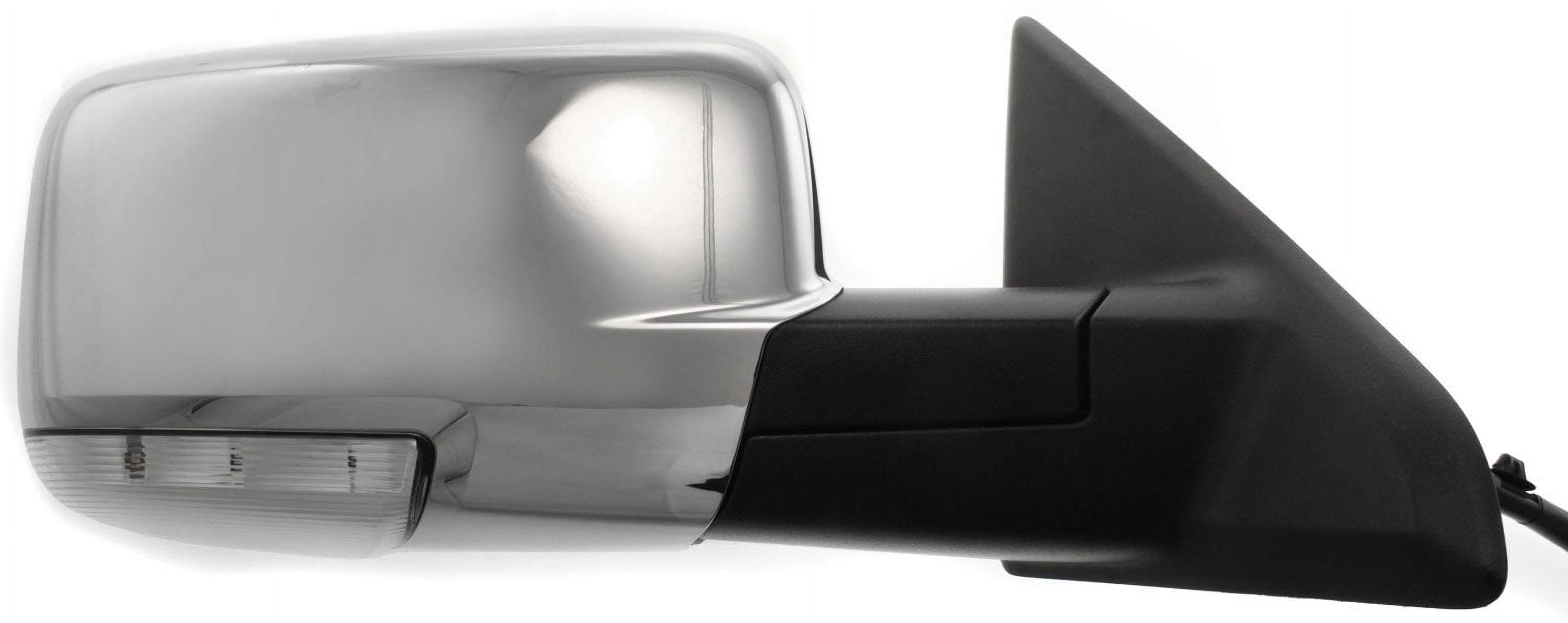 Mirror Compatible With 2011-2012 Ram 1500 2010 Dodge 3500 Right Passenger Side Heated In-housing Signal Light Chrome Kool-Vue