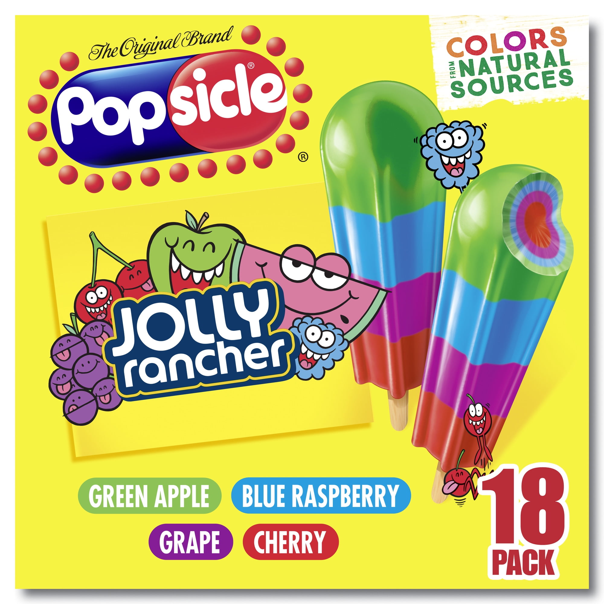 Popsicle Ice Pops Jolly Rancher 29.7 fl oz, 18 Pack