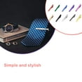 thumbnail image 2 of Yingyy Mens Tie Bar Pinch Slide Clip Colorful Collar Tie Clip Exquisite Tie Bar, 2 of 8