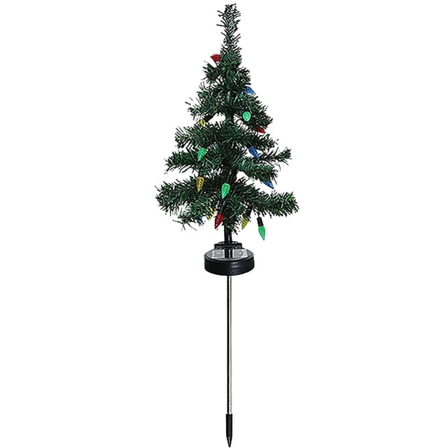 Btomtd Solar Christmas Decoration Light LED Christmas Tree Plug In Light Outdoor Garden Decoration Light, B