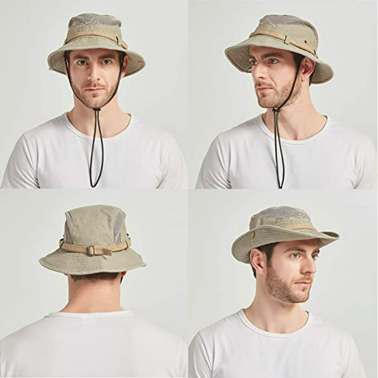 Men's Military Bucket Hat Rope Bucket Hat Waterproof Outdoor