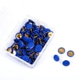 thumbnail image 5 of 100Pcs Round Head Metallic Color Notice Board Tacks Point Bulletin Drawing Round Push Pins Decorative Thumb Tacks Map Tacks Cork Board Tacks BLUE, 5 of 8