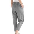 thumbnail image 4 of Itsame Comfortable Loose Pants for Womens Pocket Solid Color High Waisted Wide Leg Sweatpants Gray Size XL, 4 of 7