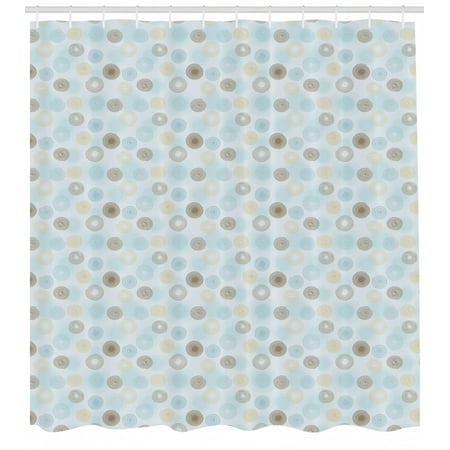 Brown And Blue Shower Curtain Twirls Vortex Design Geometric