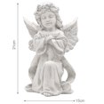 thumbnail image 4 of Guardoinrt Beautiful Resin White Angel Statue Delicate Desktop Decor Collection Window Props for Christmas prayer hold hands 1Set, 4 of 5