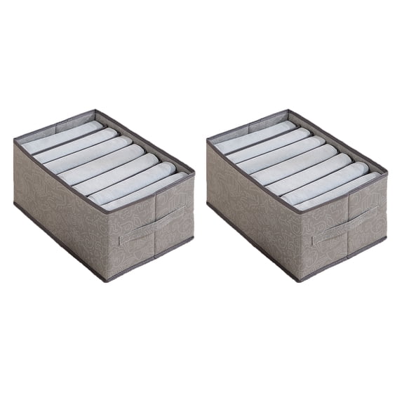 Trousers Storage For Closet Wardrobe Drawer Washable 7 Compartments Box Clothes Organizer Storage