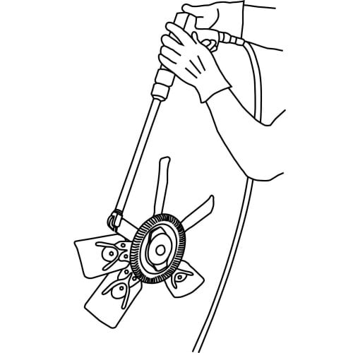 Lisle 43300 Pneumatic Fan Clutch Wrench Set, 7 Pieces