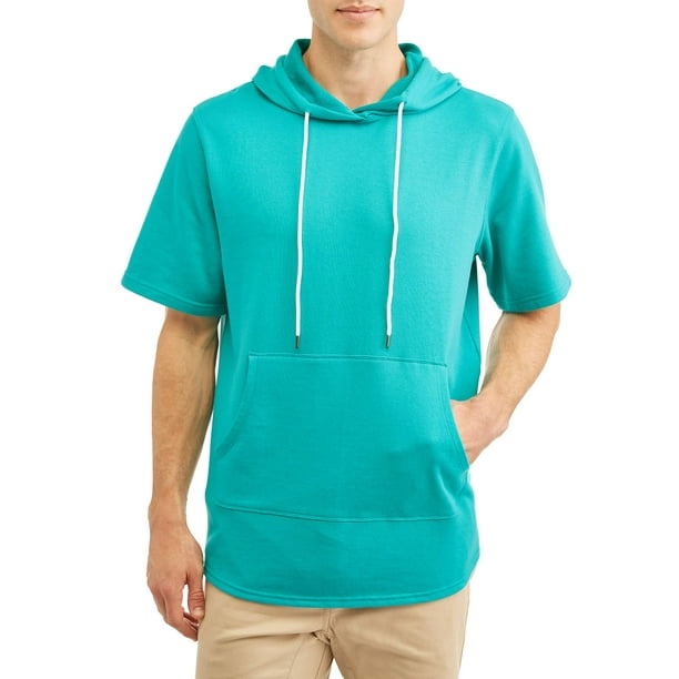 Elongated short sleeve hoodie Clearance