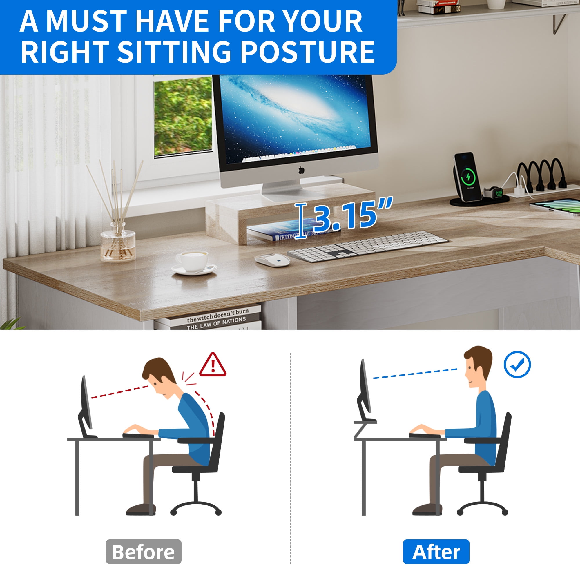 Dextrus 59 inch L-Shaped Desk with Power Outlet & USB Ports, Office Desk with File Cabinets, Large Computer Desk with Drawers, 2 Person Corner Desk Writing Desk with Storage Shelves, Oak & White