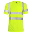 thumbnail image 1 of Hi Vis T Shirt ANSI Class 3 Reflective Safety Lime Short Sleeve HIGH Visibility (L), 1 of 4