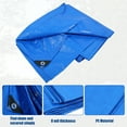 thumbnail image 3 of Motoforti Waterproof Tarp 10 x 20ft Sun Blocking Protective Cover for Camping Tarps Tent Boat RV Blue Orange, 3 of 7