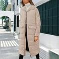 thumbnail image 2 of Winter clothing for women Plus Size Winter Coat Women Fashion Hooded Long Sleeve Mid Length Slim Fit Padded Jacket Warm Lined Casual Outwear For Daily Wear Holiday, 2 of 5