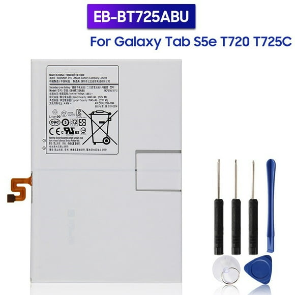 Replacement Battery with Tools for Samsung Tablet Tab S5e 10.5", T720 T725, EB-BT725ABU EB-BT725ABE