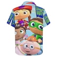 thumbnail image 4 of Super Why Mens Hawaiian Shirt Loose Fit Shirts - Short Sleeve And Button Down Hawaiian Shirt for Men with Pocket, 4 of 7