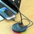 thumbnail image 2 of USB Desktop Microphone PC Computer Microphone Adjustable Studio Microphone with LED, 2 of 11