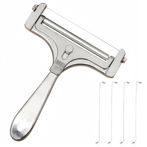 Adjustable Kitchen Slicing Tools Cheese Cutter Butter Block Slicer With 4 Wires