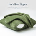 thumbnail image 3 of Phantoscope Soft Silky Velvet Throw Pillow Covers 12x20 Inch Set of 2 Decorative Cushion Covers for Couch Sofa Bedroom Living Room, Pillow Cases Only, Army Green, 3 of 11