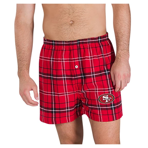 Men's Concepts Sport Scarlet/Black San Francisco 49ers Ultimate Flannel Boxers