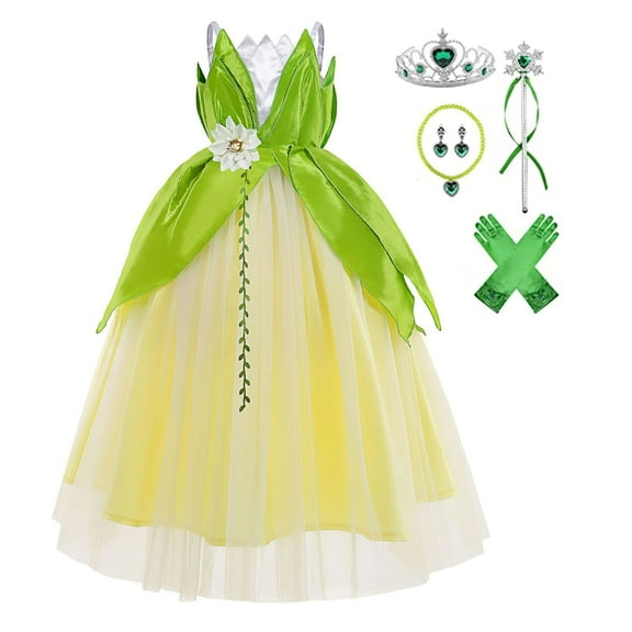 Girls Princess Dress Sleeveless Fancy Halloween Cosplay Outfit for 3-10Y