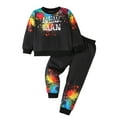 thumbnail image 2 of Esaierr Kids Baby Boys Girls Tracksuit Pants 2Pcs Outfit Crewneck Sweatshirt Top Sweatpants 2Pcs Spring Autumn Clothes Set 1-7Y Toddler Sweatsuits Jogging Suits, 2 of 9