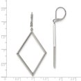 thumbnail image 3 of FB Jewels Stainless Steel Polished Diamond Shape Dangle Leverback Earrings, 3 of 3