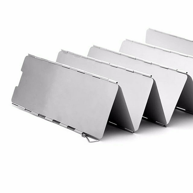 Pare-vent pour Cuisinière à Gaz, Pare-Vent Extérieur Robuste, Alliage d'Aluminium, 9 Plaques, Écran Coupe-Vent pour Barbecue, Accessoire de Protection, Housse de Protection pour Cuiseur