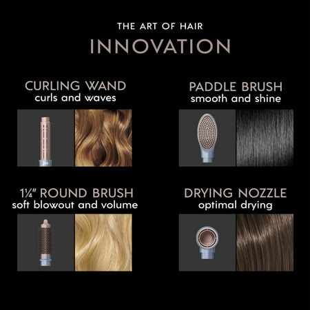 InfinitiPRO by Conair DigitalAIRE Wet-to-Dry Multi Styling Wand, Powerful Hair Blow Dryer and Multi-Styler w attachments - Powder Blue