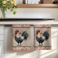 thumbnail image 7 of Farmhouse Roosters Kitchen Towels Set of 4, Countryside Farm Chicken Pink Leaves Absorbent Dish Towels for Kitchen, Microfiber Hand Towel, Quick Drying Tea Towel for Cleaning Decorative Dishcloths, 7 of 7