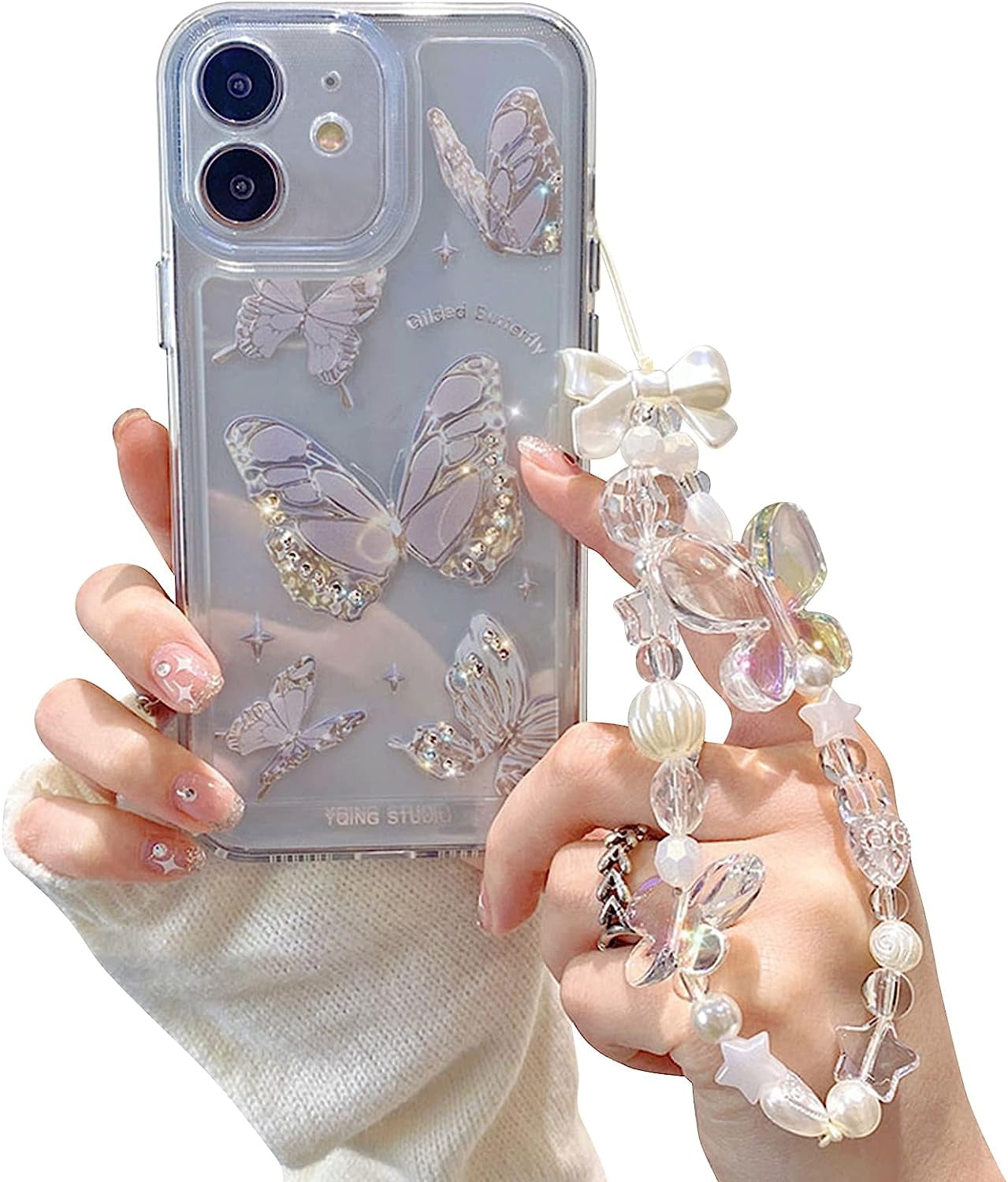 Compatible for iPhone 11 Pro Case Cute Butterfly Pattern
