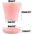 thumbnail image 2 of 8 macetas pequeñas de plástico de 10 cm, macetas de colores para plantas de interior, macetas para el hogar y la oficina, 8 colores, 2 of 4