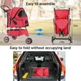 thumbnail image 7 of YRLLENSDAN Pet Gear Dog Stroller Small Dogs, Folding Cat Stroller with Cup Holders 3 Wheel Pet Strollers for Small Dogs Puppy Stroller Travel Carrier Dog Stroller for Medium Dogs, Red, 7 of 7
