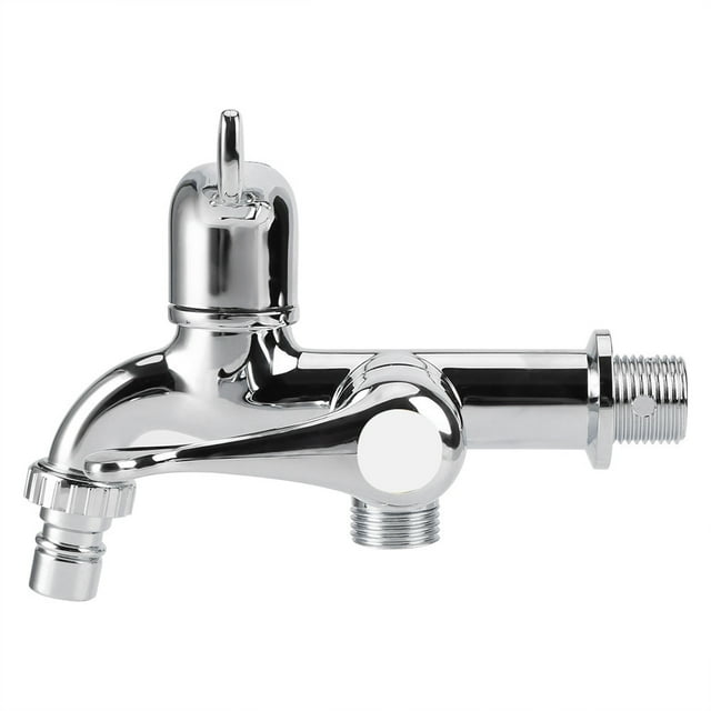 VIFERR Water Faucet ABS Plastic Washing Machine Faucet Sink Basin Water Tap with Double Spout & Handle G1/2(??G 1/2??)