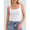 thumbnail image 6 of ANRABESS Tank Top for Women Summer 2026 Double Lined Sleeveless Square Neck Basic Tight Workout Tees Shirts White X-Large, 6 of 11