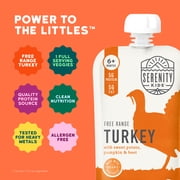 Serenity Kids Free Range Turkey Stage 2 Baby Food Organic Sweet Potato Pumpkin & Beet, 3.5oz Pouch