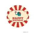 thumbnail image 2 of Happy Birthday Carnival Circus Birthday Round Circle Label Stickers, 40-Pack, 2 of 3