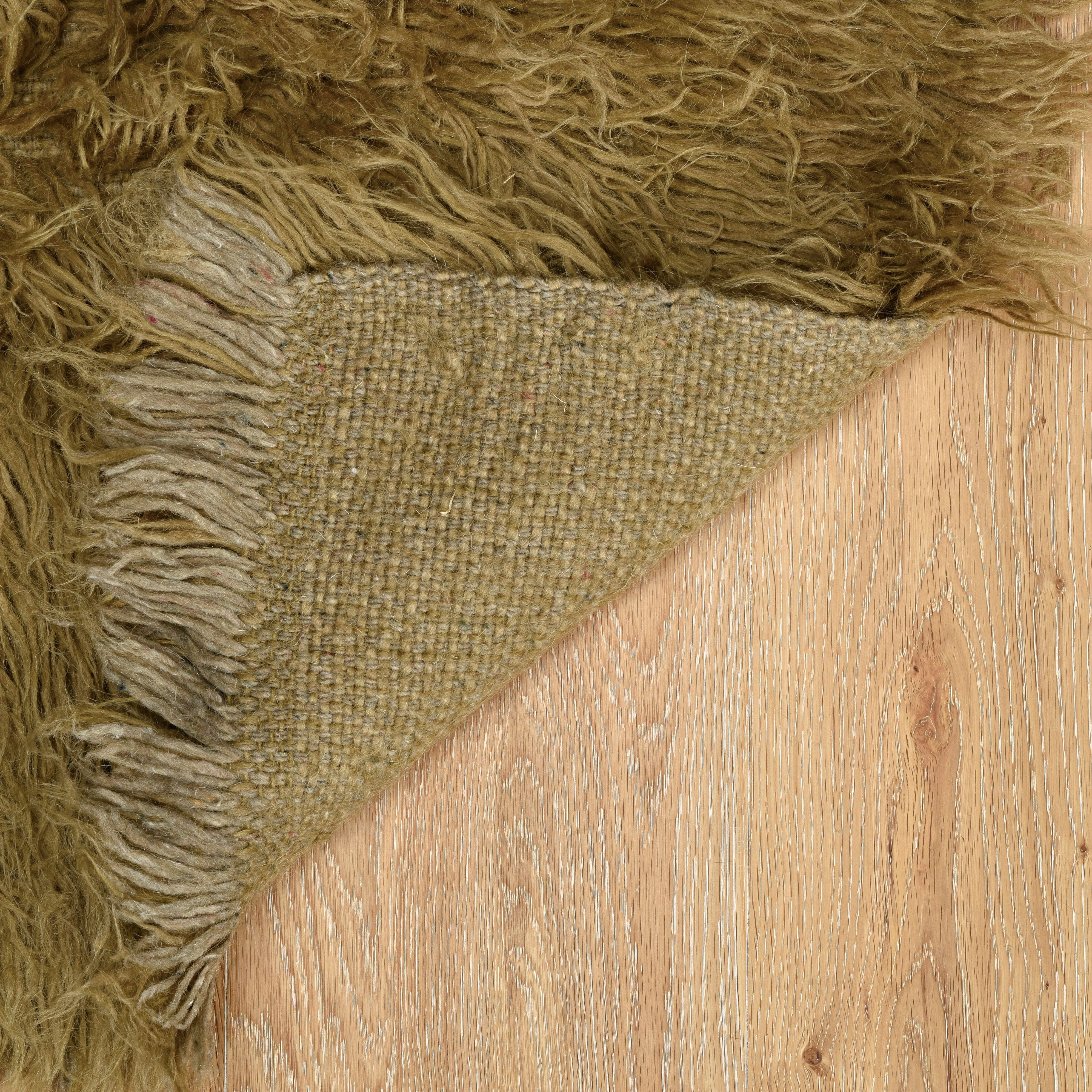 3A Flokati Rug 2000Gr Mushroom 3x5 Hand Woven 100% Zealand Wool