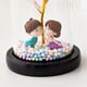 thumbnail image 4 of Cúpula de cristal romántica multicolor con flores artificiales y luces LED | Base de madera de pino para San Valentín, bodas y regalos navideños | Decoración del hogar de 11 x 20 cm, 4 of 7